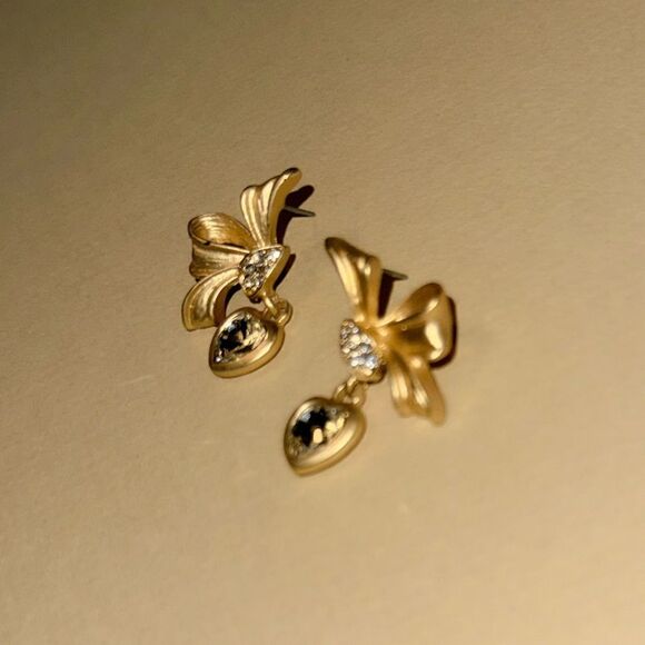 Vintage heart earrings N841 - Picture 4 of 5